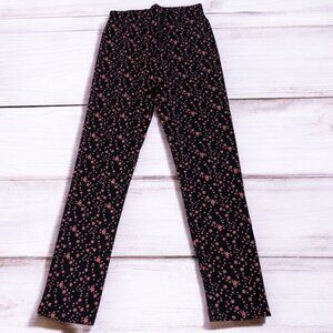 Pepco Full length Soft Cotton leggings Skinny Fit stretchy Black w Orange NWOT